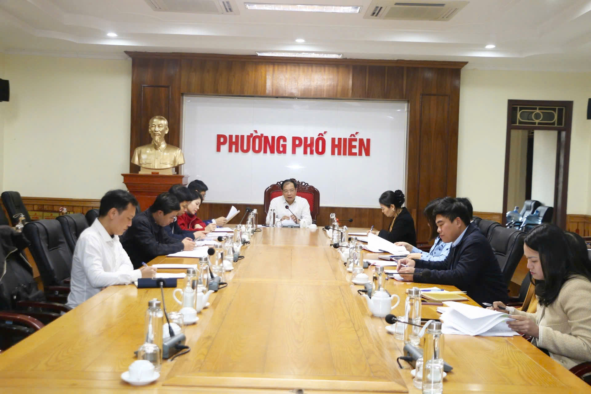 Ban Chỉ đạo về phát triển khoa học, công nghệ, đổi mới sáng tạo và chuyển đổi số phường Phố Hiến họp báo cáo kết quả triển khai thực hiện Nghị quyết số 57 - NQ/TW năm 2025