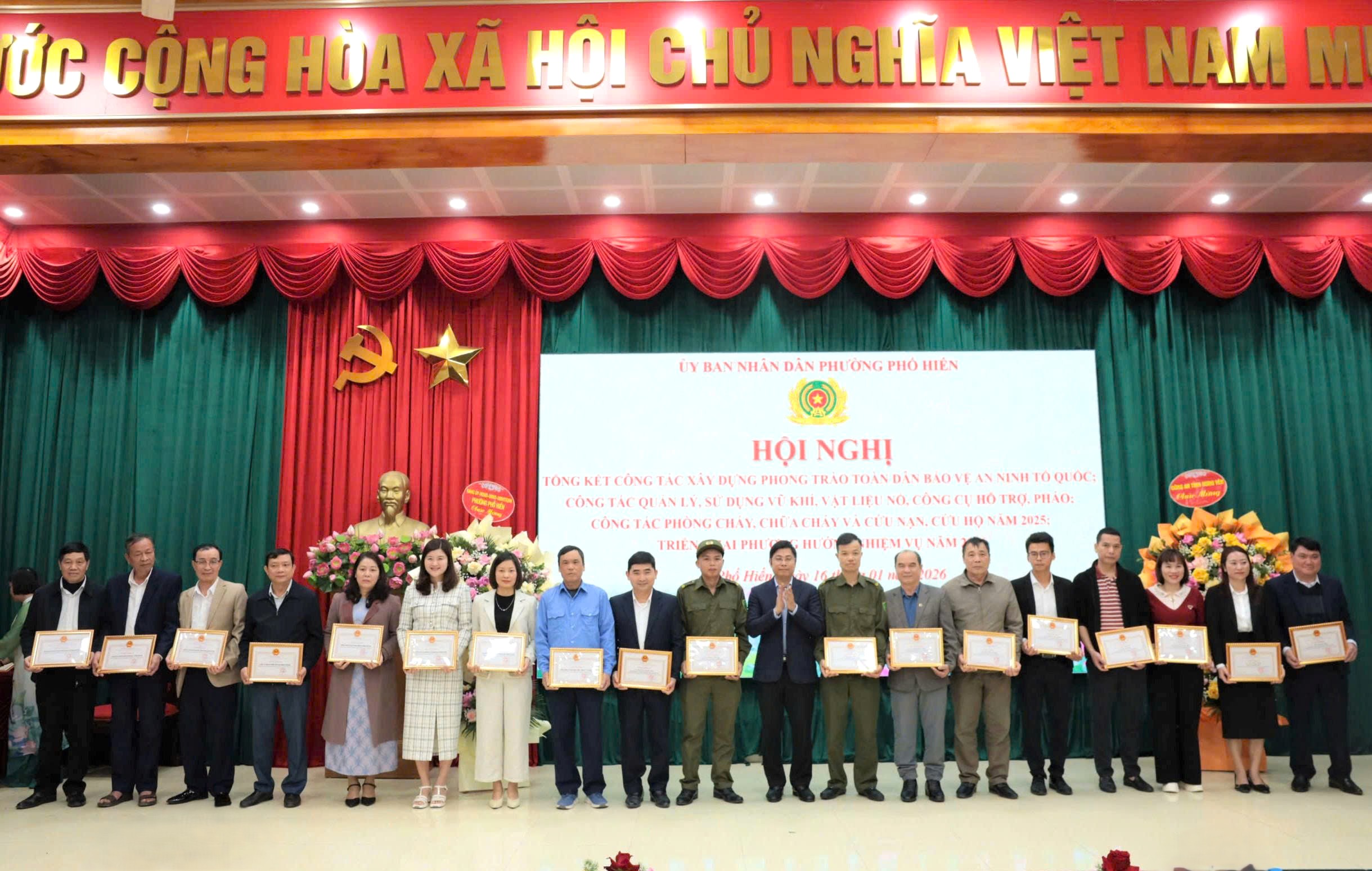 Phường Phố Hiến tổng kết công tác xây dựng phong trào Toàn dân bảo vệ an ninh Tổ quốc