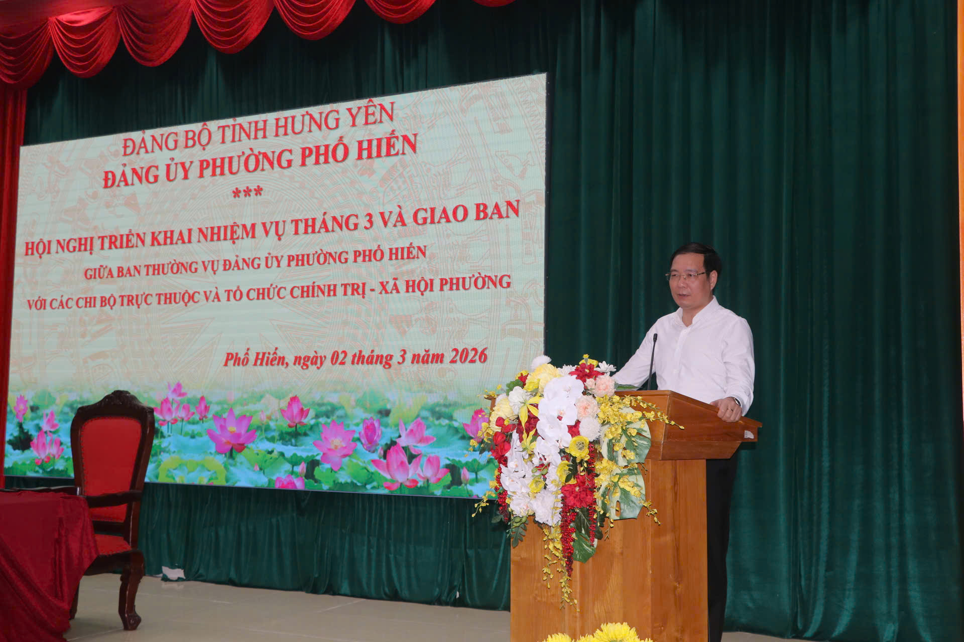 Ban thường vụ Đảng uỷ phường Phố Hiến vừa tổ chức hội nghị triển khai nhiệm vụ tháng 3 và giao ban với các chi bộ trực thuộc, tổ chức chính trị - xã hội phường
