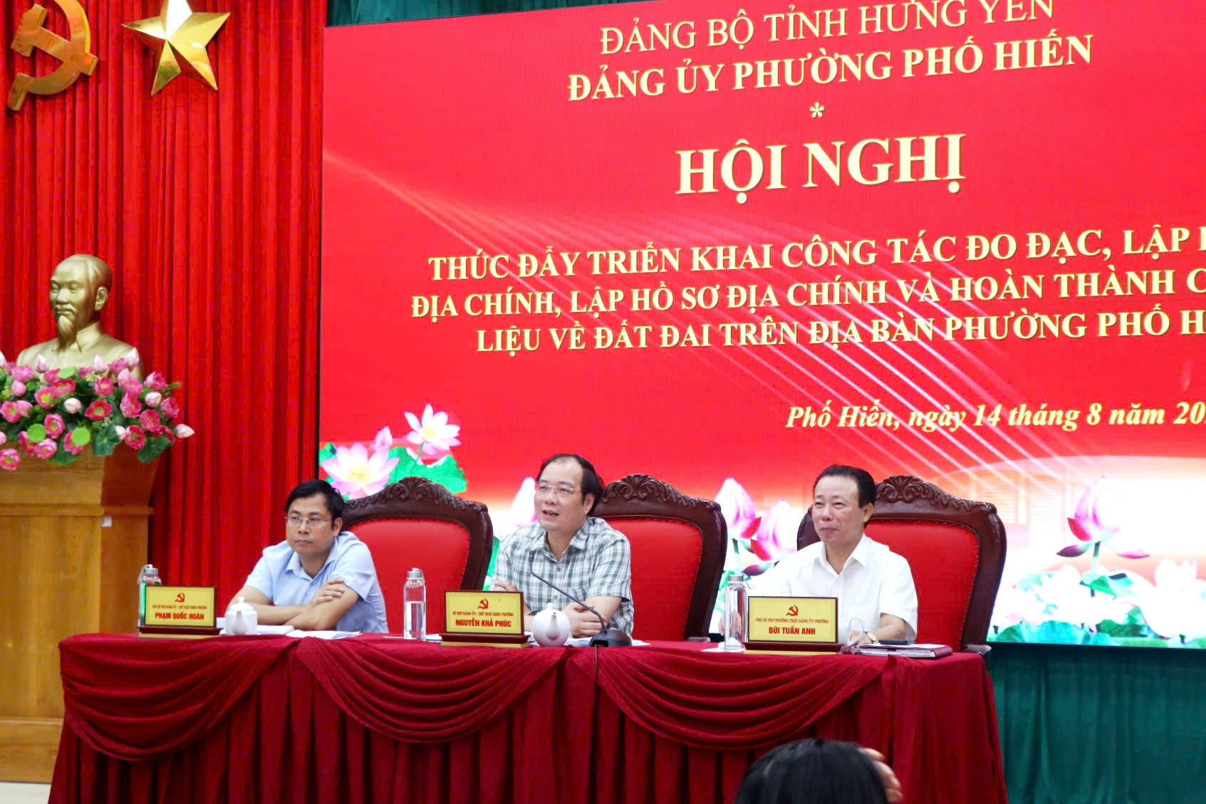 Đảng ủy phường Phố Hiến triển khai công tác đo đạc, lập bản đồ địa chính, hoàn thiện cơ sở dữ liệu về đất đai trên địa bàn phường