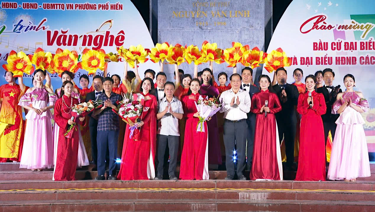 Phường Phố Hiến tổ chức chương trình nghệ thuật chào mừng thành công của cuộc bầu cử đại biểu Quốc hội khóa XVI và đại biểu HĐND các cấp nhiệm kỳ 2026 - 2031