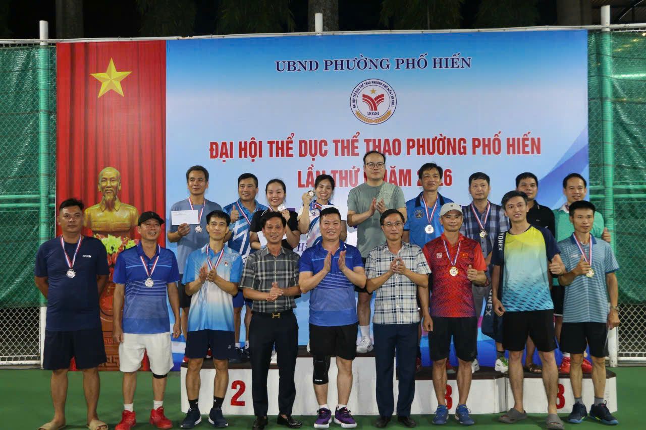 Sôi  nổi  giải thi đấu quần vợt phường Phố Hiến năm 2026